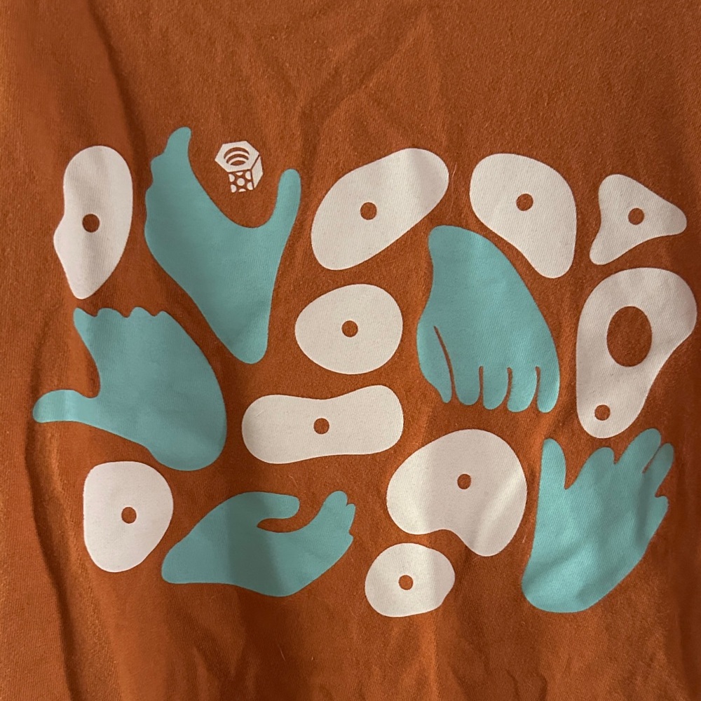Mountain Hardwear Orange Climbing Holds Crop Shirt - Picture 4 of 4
